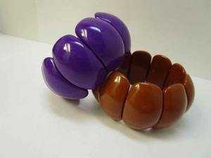 Bracelet jonc rond irrégulier large multicolore éblouissant exagéré en résine faite à la main pour mariage et fête - Product Image 4