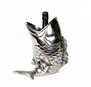 Enfriador de botellas con tema de animales, soporte para bebidas de hielo plateado brillante, accesorios decorativos de mesa para suministros de fiestas - Product Image 1