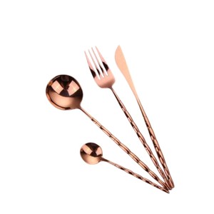Finest Quality Rose <b>Gold</b> Stainless Steel Flatware <b>Set</b> Modern Mirror Polished <b>Cutlery</b> <b>Set</b> With Unique Handle Elegant Wedding Gift - Product Image 1