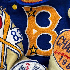 Wholesale Custom Design Fashionwear <b>Varsity</b> <b>Jackets</b> Chenille Embroidery Patch <b>Jackets</b> <b>Vintage</b> Letterman <b>Varsity</b> <b>Jackets</b> For Men - Product Image 5