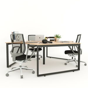 Mesa Rectangular Minimalista para 3 Personas, Modelo Concept, 240x208, Patas de Acero, Melamina, Requiere Ensamblaje, para Muebles de Oficina-HBRT025 - Product Image 3