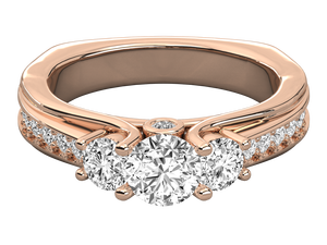 Anillos de Compromiso Clásicos con Diamantes Cultivados en Laboratorio con Certificación IGI, Chapados en Oro de 14K, Color E - Product Image 5