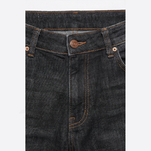 Jeans de Mezclilla Elásticos de Corte Slim para Hombre, a la Moda, Combinables con Todo, Cintura Media, Estilo Recto, Lavado, para Otoño e Invierno - Product Image 4