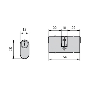Cilindro Cvl 5963/22x22/ln Ovale 2 Camme - Product Image 2