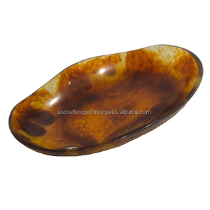 Bol à fruits en résine, décoration moderne pour la maison, décoration de table de luxe, bol à fruits en résine fait à la main, plat de service - Product Image 1