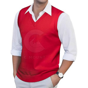 Street Wear tricoté hommes chandails sans manches respirant vente chaude tricoté léger chandails sans manches tricotés - Product Image 2