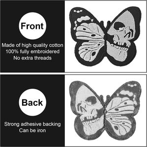 60 parches bordados de estilos surtidos aleatorios, colores vivos brillantes, apliques de parche para coser/planchar para ropa, vestido, sombrero, - Product Image 4