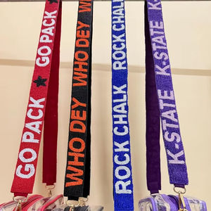 seed beads hand embroidery check pattern beaded <b>bag</b> <b>strap</b> white and <b>black</b> glass beads - Product Image 1