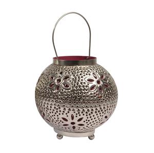 Juego de 2 velas votivas de hierro de diseño floral único con candelabros de acero negro decoración moderna de tamaño mediano para el hogar - Product Image 6