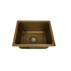 Fregadero de cocina de cobre martillado Lavabo de baño de forma redonda de calidad superior del fabricante In Home Arts - Product Image 5