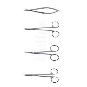 กรรไกรไอริสฟันสเตนเลสแบบตรงโค้งมีคุณภาพสูงเครื่องมือผ่าตัดระดับมืออาชีพ - Product Image 1