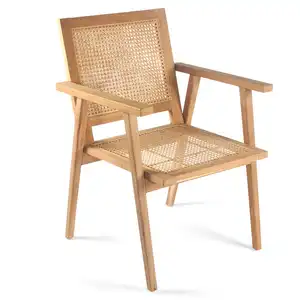 Деревянное уличное садовое кресло из ротанга, обеденное кресло с плетеной уличной мебелью, кресло для бара, кафе, ресторанная мебель, оптовая продажа