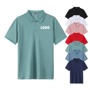 Chemises polo en coton polyester, broderie de logo personnalisée, polo de sport uni pour hommes - Product Image 2