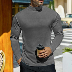 เสื้อสเวตเตอร์คอเต่าแขนยาวสำหรับผู้ชายเสื้อคอเต่าผ้าฝ้ายนุ่มอบอุ่นมีโลโก้ตามสั่งสำหรับฤดูหนาว - Product Image 3