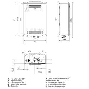 Calentador de Agua a Gas Ariston Next Evo X para Exteriores, 16 Litros, GLP, ErP, Unidad Exterior de Alta Eficiencia - Product Image 3