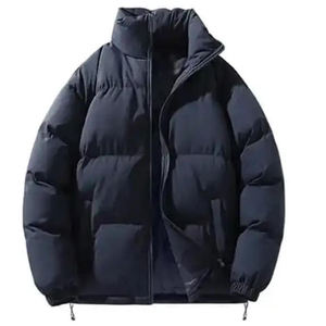 Unisex Waterproof Windproof Bomber Jacket <b>Nylon</b> <b>Fabric</b> Polyester/<b>Cotton</b> Blend stand collar Zipper Closure Loose Fit Formal Style - Product Image 3