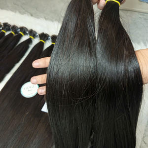 Extensiones de cabello Remy a granel liso natural de longitud personalizada de lujo Cabello vietnamita crudo del fabricante - Product Image 3