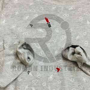 เสื้อยืดสำหรับผู้ชายผ้าฝ้ายแท้น้ำหนักเบาพิมพ์ลายทั้งตัวแขนกว้าง - Product Image 3