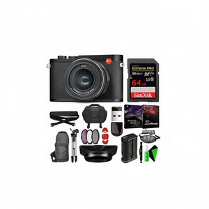 กล้องดิจิตอล SLR รุ่น Q2 พร้อมเลนส์ Summilux 28 มม. F/1.7 ASPH และเลนส์ 24-105 มม. ความละเอียดสูง พร้อมชุดเมมโมรี่การ์ดสำหรับบันทึกวิดีโอ - Product Image 1