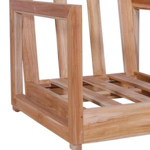Canapé de jardin de luxe en teck, résistant aux intempéries, pour mobilier d'extérieur, au design minimaliste - Product Image 6