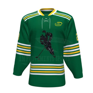 Nouveau maillot de hockey sur glace imprimé logo 100% tissu polyester pas cher prix maillot de hockey sur glace - Product Image 1