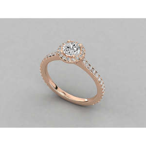 Bague solitaire en or 10 carats avec diamant brillant - Product Image 3