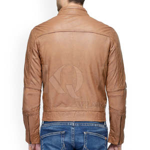 Veste en cuir décontractée pour homme, robuste, pour l'hiver, avec fermeture éclair sur le devant, réversible et légère, idéale pour les voyages et les sorties en soirée - Product Image 3