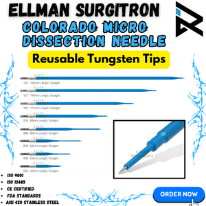 Électrodes d'aiguilles de micro-dissection Colorado en tungstène bleu à pointes droites et affûtées, diamètre de tige de 2,4 mm, prix d'usine en gros - Product Image 2