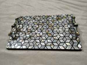 Plateau de service de luxe le plus vendu avec poignées en nacre, plateau de rangement pour couverts, pour cuisine, mariage, extérieur, maison, hôtel - Product Image 6