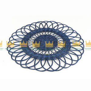 Placas de cargador de ratán rústicas sostenibles hechas a mano al mejor precio, Mantel Individual redondo de ratán ecológico Natural en Vietnam - Product Image 2