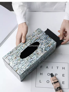 กล่องกระดาษทิชชูทรงสี่เหลี่ยมผืนผ้าทำมืออุปกรณ์เสริมสำหรับบ้านจากเวียดนาม - Product Image 3