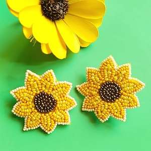 Boucles d'oreilles bohèmes faites à la main avec des glands et des perles multicolores, bijoux Miyuki pour femmes, mode de fête en provenance d'Inde - Product Image 3