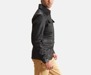 Chaqueta de Invierno para Hombre de Diseño Superior, Cuello Alto, Manga Larga, 100% Cuero de Alta Calidad, Personalizable, Precio Razonable, Impermeable - Product Image 6