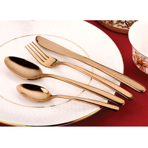Modern Factory Direct Sale Metal <b>Cutlery</b> Stainless Steel Luxury Bright Gold Polished With Beads Design Handle Flatware <b>Set</b> - Product Image 5