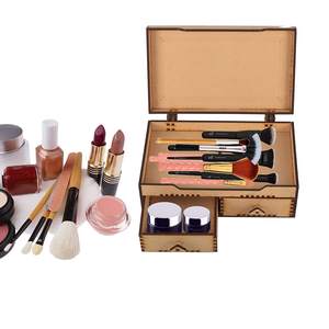 Premium Wooden <b>Makeup</b> & Jewellery Organizer <b>Box</b> Elegant Cosmetics Storage Case - Product Image 4