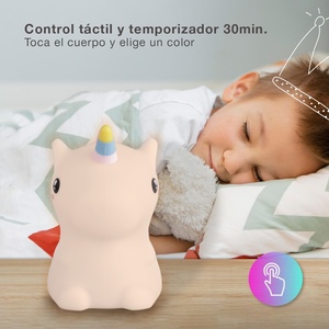 Lampada LED Unicorno per Bambini 1W RGB Ricaricabile (GSC 202800013) - Product Image 3