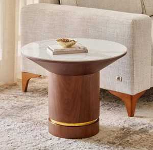 Mesa de cóctel de estilo minimalista nórdico moderno, mesa de centro de madera de alta calidad para sala de estar, diseño Art Deco para Diwali - Product Image 2