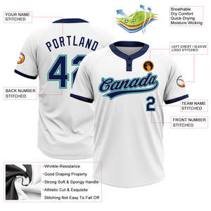 Customized High Quality 100% Polyester <b>Baseball</b> Jersey Heat-Transfer Printed Breathable Quick Drying Moisture Wicking - Product Image 3