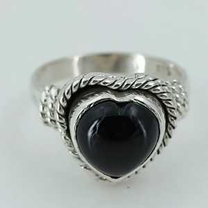 Navya Craft Handmade 925 Sterling Silver Women's <b>Statement</b> <b>Ring</b> Black Onyx Boho Style Size 4-13 for Christmas Anniversary - Product Image 2
