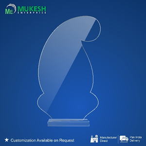 Trophée en acrylique spirale personnalisé de prestige, durable, poli et gravé pour récompenses d'entreprise, reconnaissance des employés, fournisseur en gros - Product Image 1