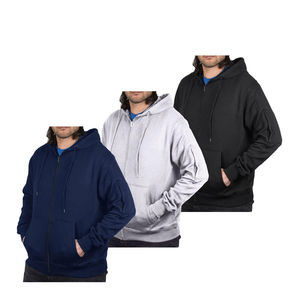 Sudadera con capucha de gran tamaño para hombre con logotipo personalizado 450 GSM, ropa de calle informal con cremallera estampada, respetuosa con el medio ambiente, con logotipo frontal - Product Image 5