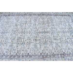 Alfombra Turca Vintage de 5.6x8.2 pies (172x250 cm), Alfombra del Suroeste en Gris Azulado - Product Image 5