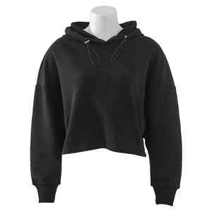 Sweat à capuche court pour femme avec broderie 3D sur le devant, tissu polaire respirant et confortable, tenue décontractée élégante pour l'hiver - Product Image 6