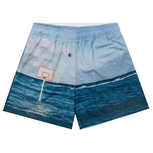Short en maille Short en maille personnalisé Femme Sublimation Confort Ceinture élastique Fit Mesh Basketball Hommes Shorts Service OEM - Product Image 4