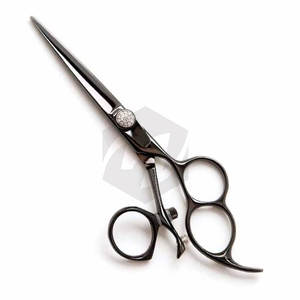 Ciseaux de coiffure professionnels avec lame tranchante et finition polie en acier inoxydable, ciseaux de salon avec design à trois anneaux - Product Image 1
