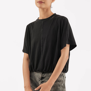 T-shirts élégants en coton pour femmes Logo personnalisé ou impression de texte Ajustement confortable pour un usage quotidien ou promotionnel - Product Image 3