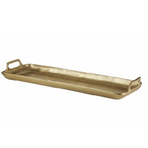 Exportador y fabricante de platos de metal plateado estilo martillado con asas para exportar desde India - Product Image 2