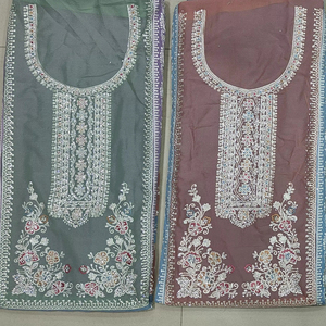 ชุดสูทจอร์จเกตสตาร์สตาร์สตาร์จากชาลวาร์จากปากีสถานที่ไม่มีการเย็บอย่างหรูหราพร้อมด้วยลำดับหิน zarkan dupatta หนัก - Product Image 1