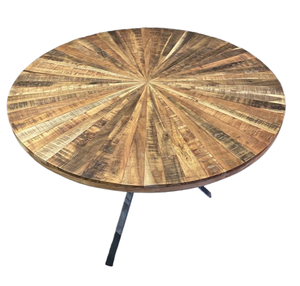 โต๊ะกลมไม้สไตล์โบราณออกแบบสำหรับร้านอาหารห้องรับประทานอาหารโรงแรมผับและคลับ - Product Image 1