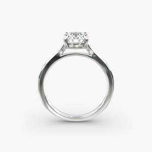 Bague de fiançailles classique en diamant solitaire à tige fendue pour toutes les occasions - Product Image 5